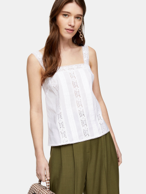 Ivory Broderie Insert Cami