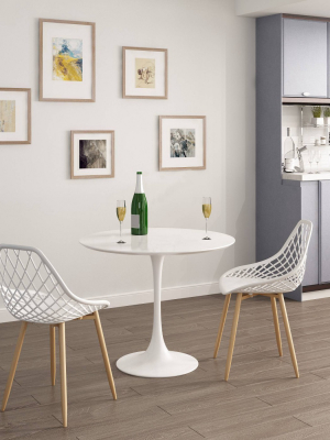 31.5" Kurv Cafe Table White - Jamesdar