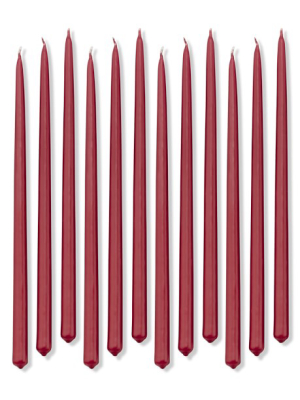 Tiny Taper Candle Set, Red