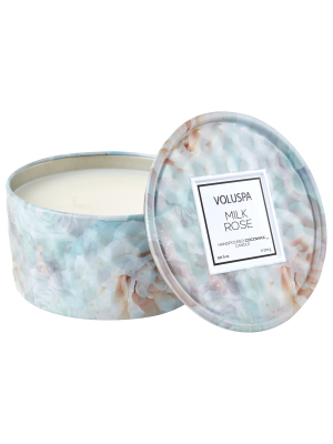 Milk Rose 2 Wick 6oz Tin Candle