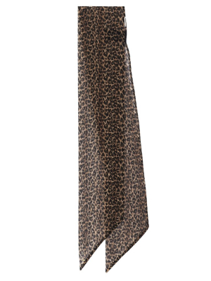 Saint Laurent Leopard Print Foulard