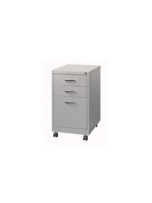 Steel 3 Drawer Filing Cabinet In Platinum Gray-scranton & Co
