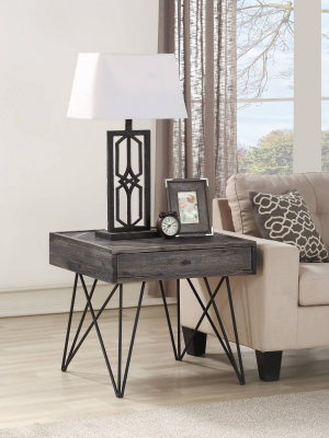 Aspen Court End Table Charcoal Gray - Treasure Trove