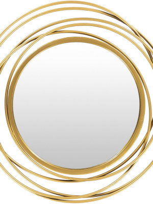 Dixie Round Mirror In Gold