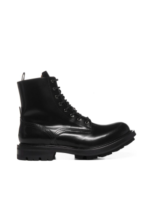 Alexander Mcqueen Worker Combat Boots