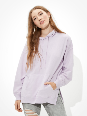 Ae Fleece Oversized Side Slit Hoodie