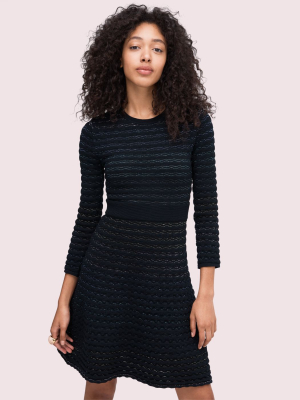 Scallop Shine Sweater Dress