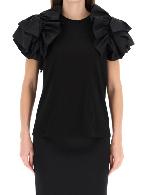 Alexander Mcqueen Ruffle Sleeve T-shirt