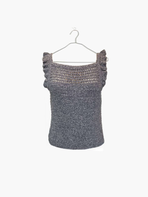 Ruffled Crochet Sweater Tank