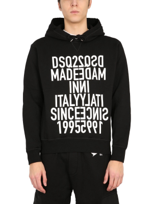 Dsquared2 Mirrored Slogan Hoodie