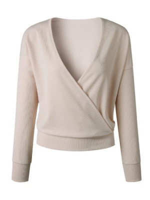 'cleo' Ribbed Knit Wrap Sweater (4 Colors)