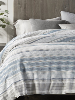Lost Coast Duvet Cover - Marine With Grays