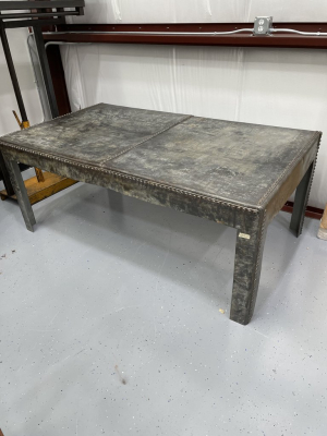 Industrial Riveted Metal Table