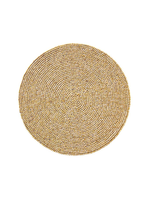 Kim Seybert Wood Bead Placemats In Natural - Set Of 4