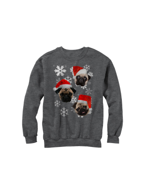 Men's Lost Gods Ugly Christmas Pug Sweatshirt