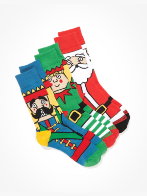 Aeo Christmas Characters Crew Socks 3-pack