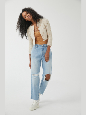 Bdg High-waisted Slim Straight Jean – Ripped Light Wash