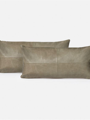 Kody Lumbar Pillow Set Storm Leather