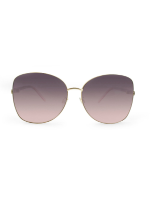 Women's Oversized Aviator Sunglasses - A New Day™ Gold