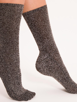 Darner Silver Tinsel Shimmer Socks