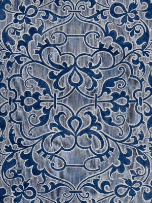 Deco Trellis Wallpaper In Indigo From The Wallpaper Compendium Collection By Mind The Gap