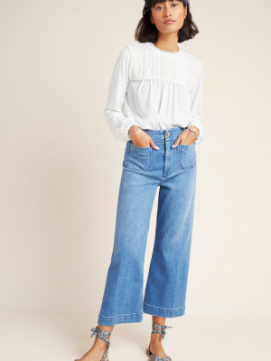 Pilcro Ultra High-rise Cropped Wide-leg Jeans