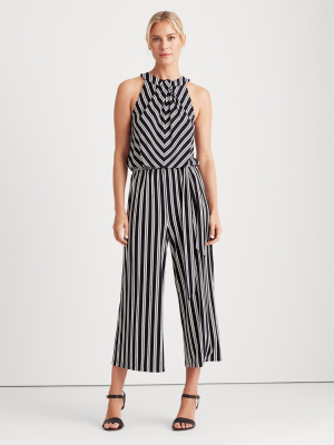 Striped Jersey Jumpsuit