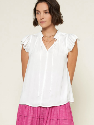 Margot Pleated Sleeve Blouse