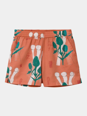 Tom Król Flowers Print Short | Shrimp