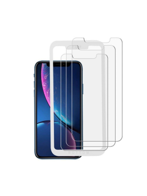 Valor 3-pack Clear Tempered Glass Lcd Screen Protector Film Cover For Apple Iphone 11/xr