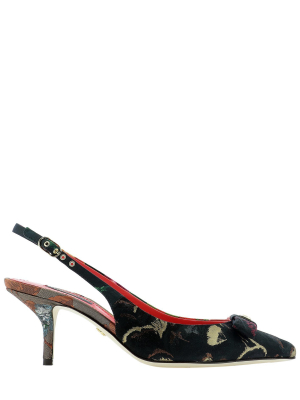 Dolce & Gabbana Printed Slingback Pumps