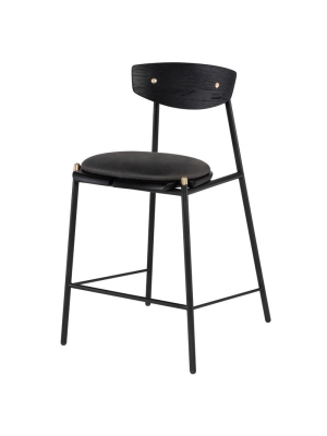 District Eight Kink Bar Stool - Storm Black