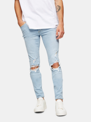 Light Wash Blowout Skinny Jeans