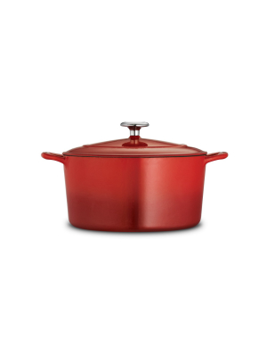 Tramontina Gourmet 6.5qt Enameled Cast Iron Round Dutch Oven With Lid Red