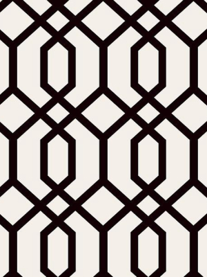 Trellis Black Montauk Wallpaper From The Essentials Collection By Brewster Home Fashions