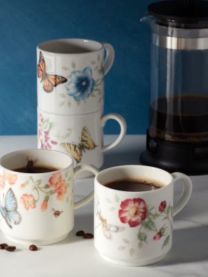 Butterfly Meadow 4-piece Stacking Mug Set