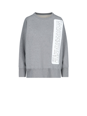 Mm6 Maison Margiela Description Print Crewneck Sweatshirt