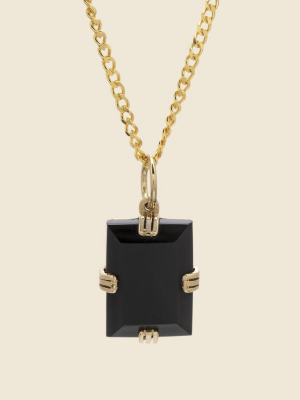 Lennox Onyx Necklace - Black/gold Vermeil