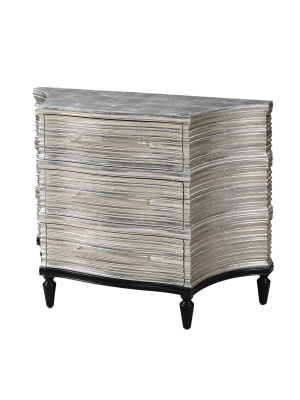 Ridgeway Contemporary 3 Drawer Chest Silver - Treasure Trove Accents