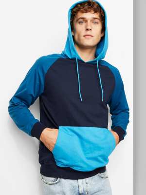 Men's Colorblock Standard Fit Fleece Sweatshirt - Original Use™ Blue