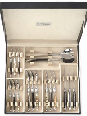 Laguiole 22-piece Flatware Set, Horn