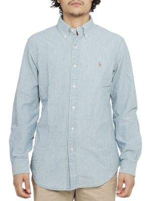 Polo Ralph Lauren Logo Embroidered Curved Hem Shirt