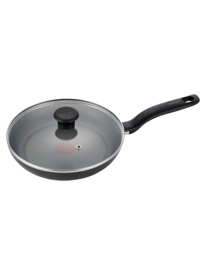 T-fal 10" Fry Pan With Lid Black
