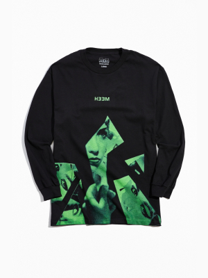H33m Uo Exclusive Shattered Reality Long Sleeve Tee