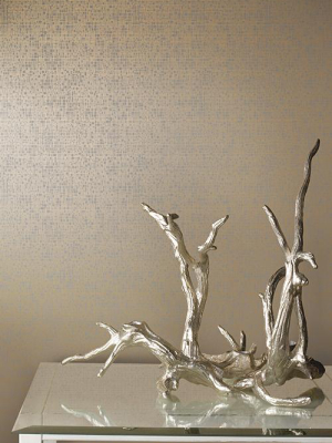 Interactive Wallpaper In Taupe And Gold By Antonina Vella For York Wallcoverings