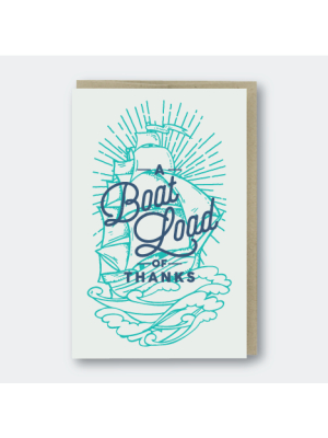 Boatload Of Thanks Letterpress Card - Ps1