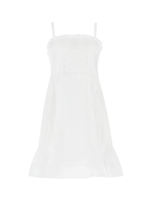 See By Chloé Embroidered Poplin Mini Dress