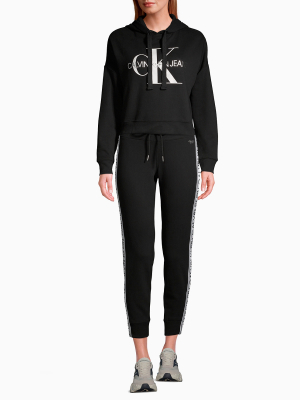 Monogram Logo Drawstring Hoodie