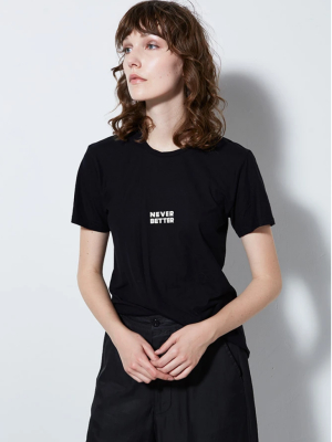 Never Better Short Sleeve Tee, Black