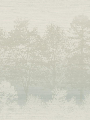 Mist Wallpaper In Green, Silver, And Gold From The Aerial Collection By Mayflower Wallpaper